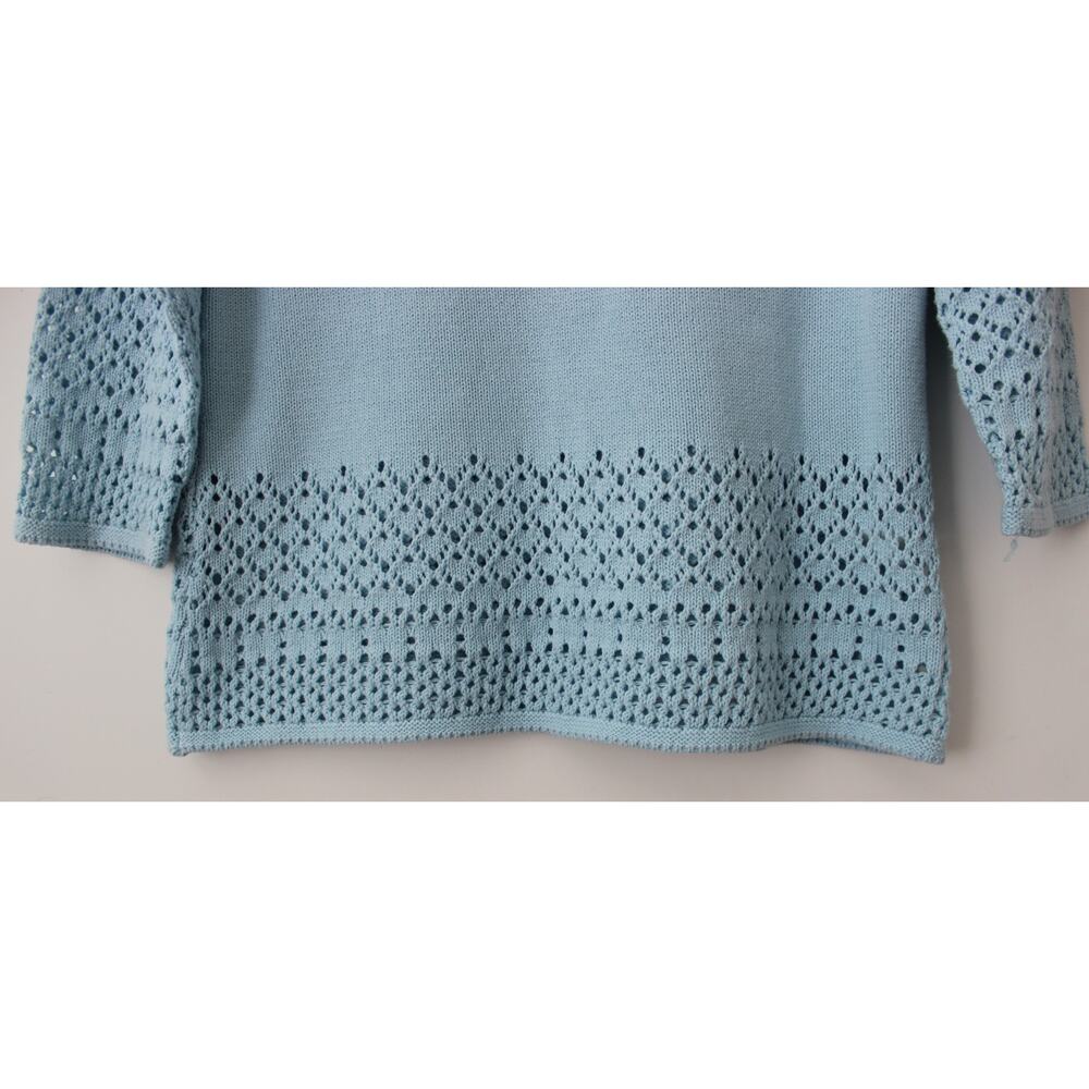 Christopher & Banks Womens Long Sleeve Sweater Blue Size M Pre-Owned - Picture 4 of 6